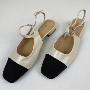 NWT C. Paravano Double Strap Sling Back Flats